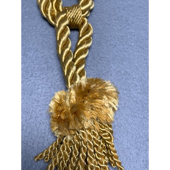 Vintage Gold Curtain Tieback with Tassel - Picture 3 of 11